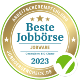 Jobboersencheck.de beste Jobbörse Deutschlands 2023 Kategorie Arbeitgeberempfehlung